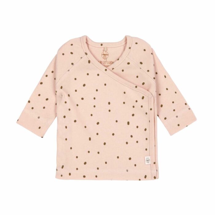 T-Shirt Kimono GOTS Pointillés rose poudré (Lassig)