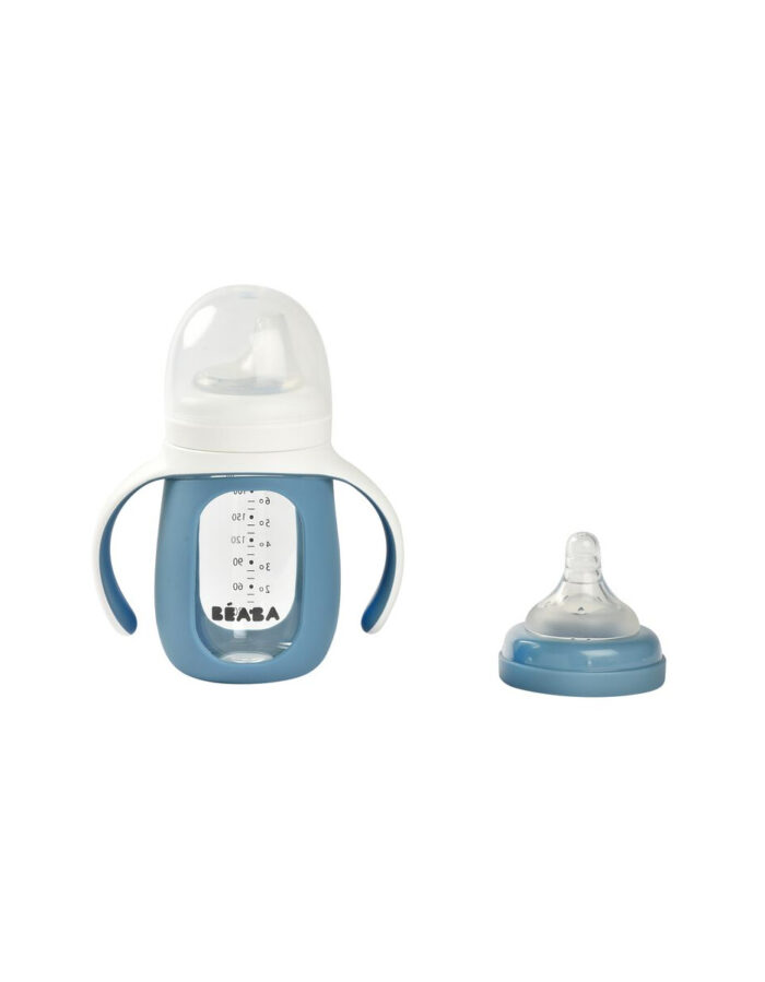 Biberon Verre d'apprentissage 2 en 1 - 210 ml + housse silicone (Béaba) – Image 2