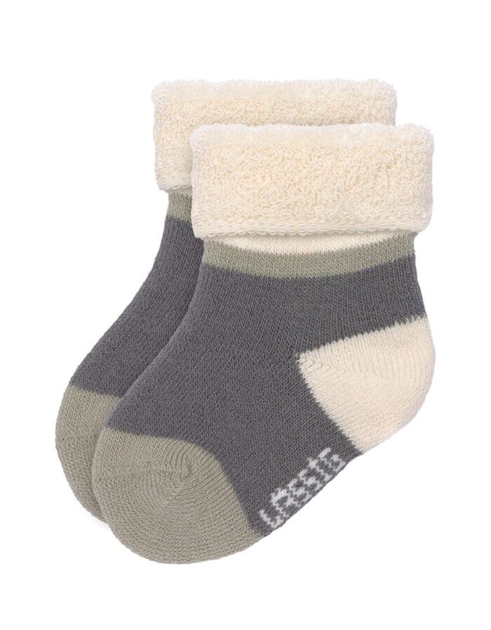 Lot de 3 chaussettes nouveau-né GOTS, Anthracite (Lassig) – Image 4