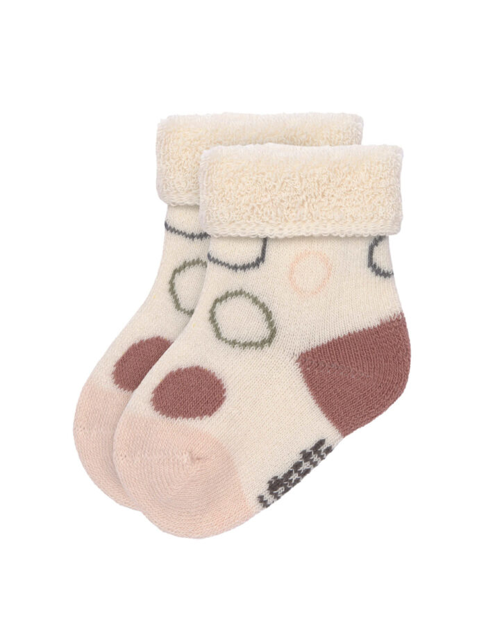 Lot de 3 chaussettes nouveau-né GOTS, Cercles Écru (Lassig) – Image 2