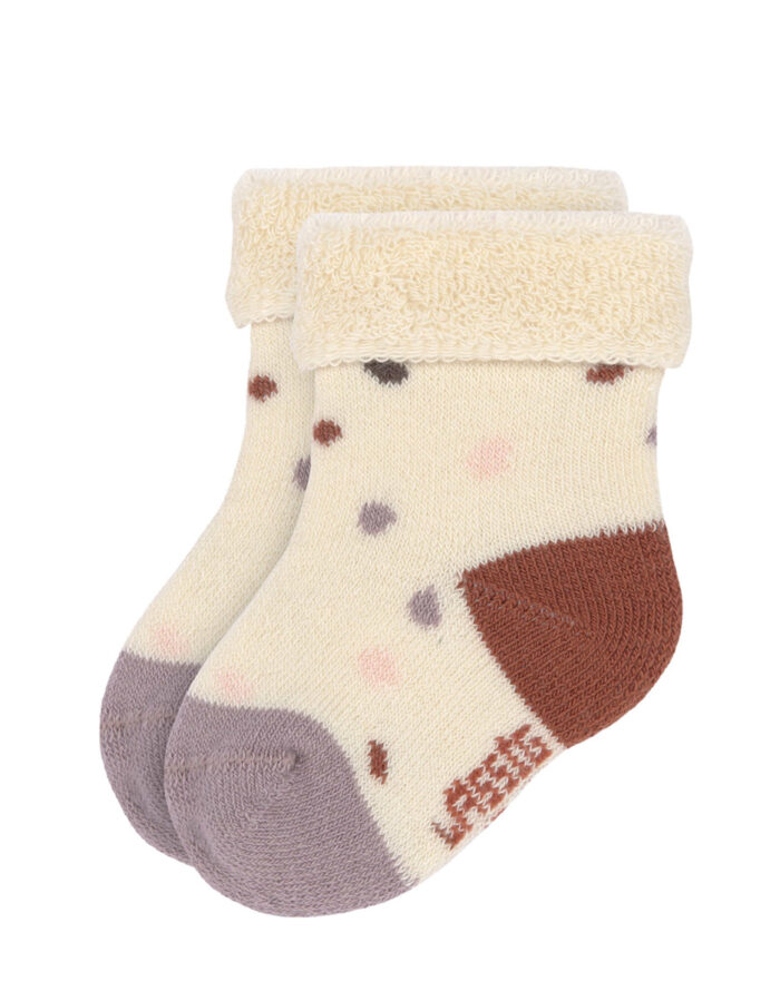Chaussettes Nouveau-né (3 pcs) GOTS, Tiny Farmer Lilas (Lassig) – Image 2