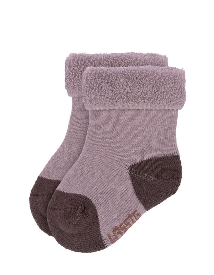 Chaussettes Nouveau-né (3 pcs) GOTS, Tiny Farmer Lilas (Lassig) – Image 3
