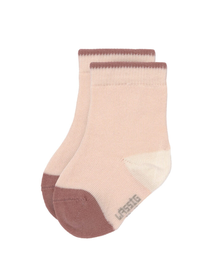 Chaussettes enfants (3 ps.) - GOTS, Rose Poudré Rouille (Lassig) – Image 3