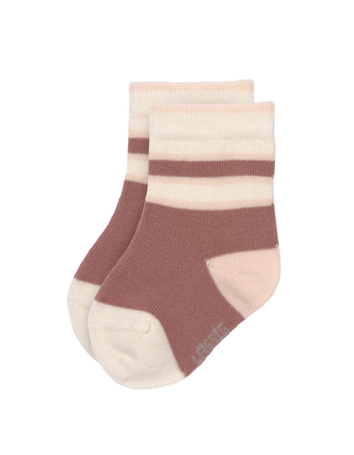 Chaussettes enfants (3 ps.) - GOTS, Rose Poudré Rouille (Lassig) – Image 4