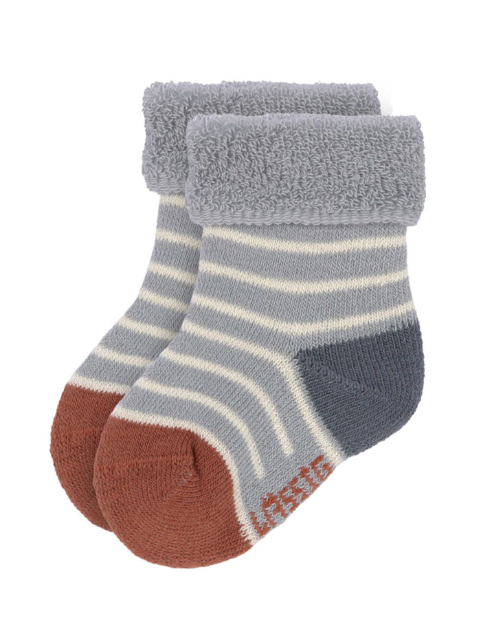 Chaussettes Nouveau-né (3 pcs) GOTS, Tiny Farmer bleu (Lassig) – Image 2