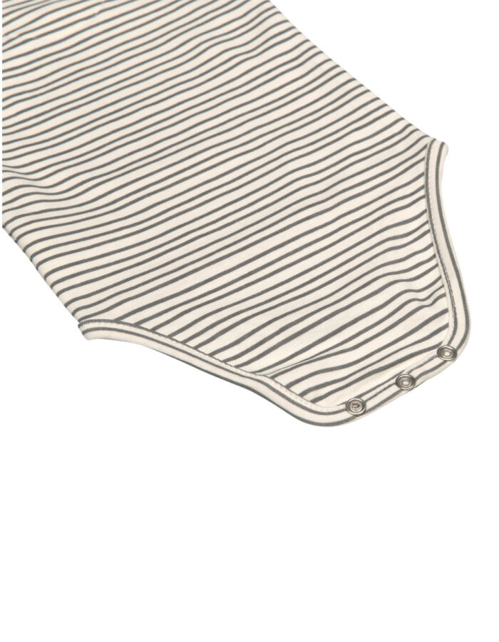 Body manches courtes GOTS Rayé gris/ anthracite (Lassig) – Image 3