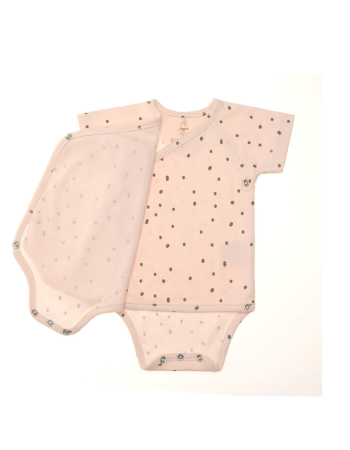 Body manches courtes GOTS Pointillés rose poudré (Lassig) – Image 2