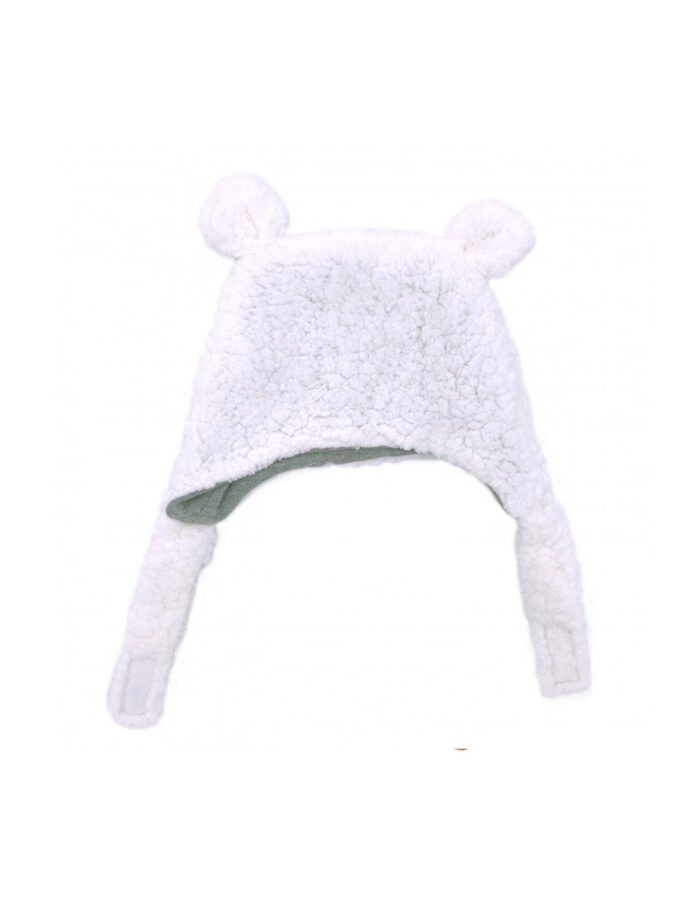 Bonnet chapka ours en sherpa blanc (BB&Co)