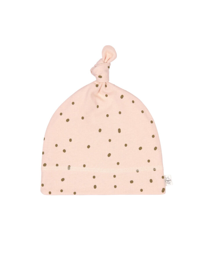Bonnet Interlock GOTS Pointillés rose poudré (Lassig)