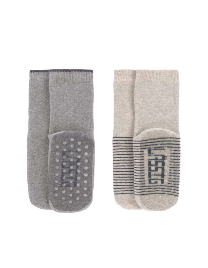 Lot de 2 chaussettes antidérapantes, beige (Lassig)