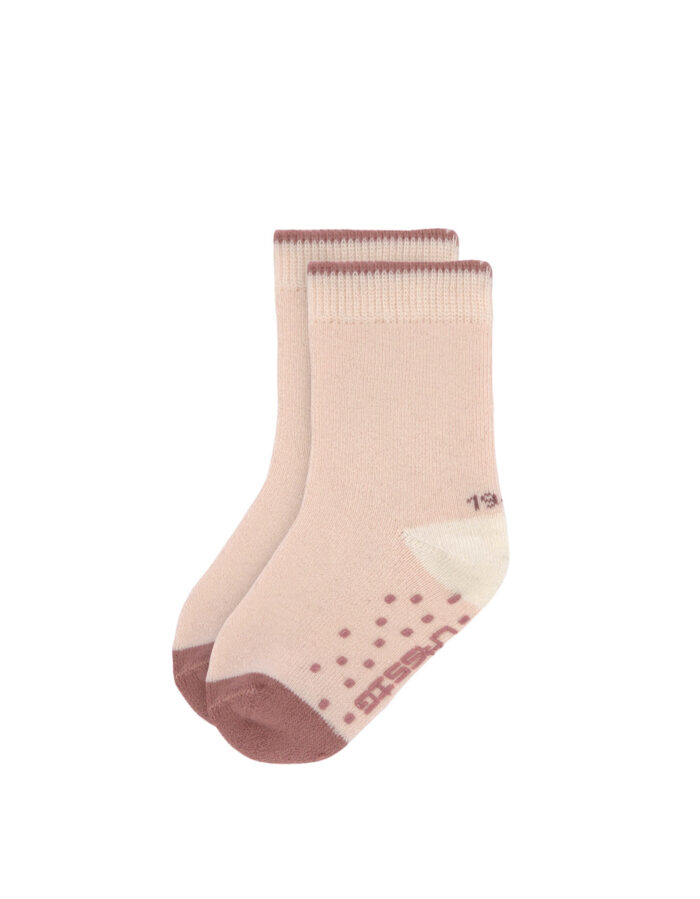 Chaussettes Antidérapantes Enfants (2 pcs) - GOTS, Cercles écru (Lassig) – Image 4
