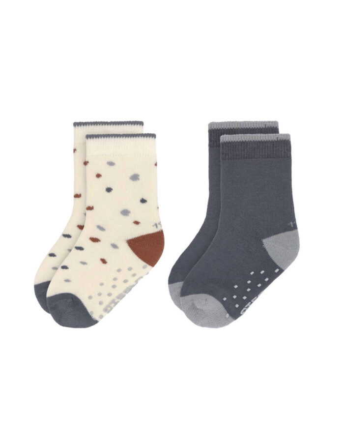 Chaussettes Antidérapantes (Lot de 2) Enfants, Tiny Farmer Bleu (Lassig)