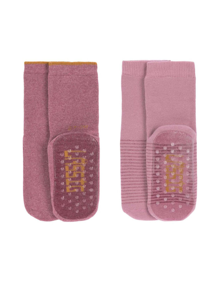 Lot de 2 chaussettes antidérapantes, rose (Lassig)