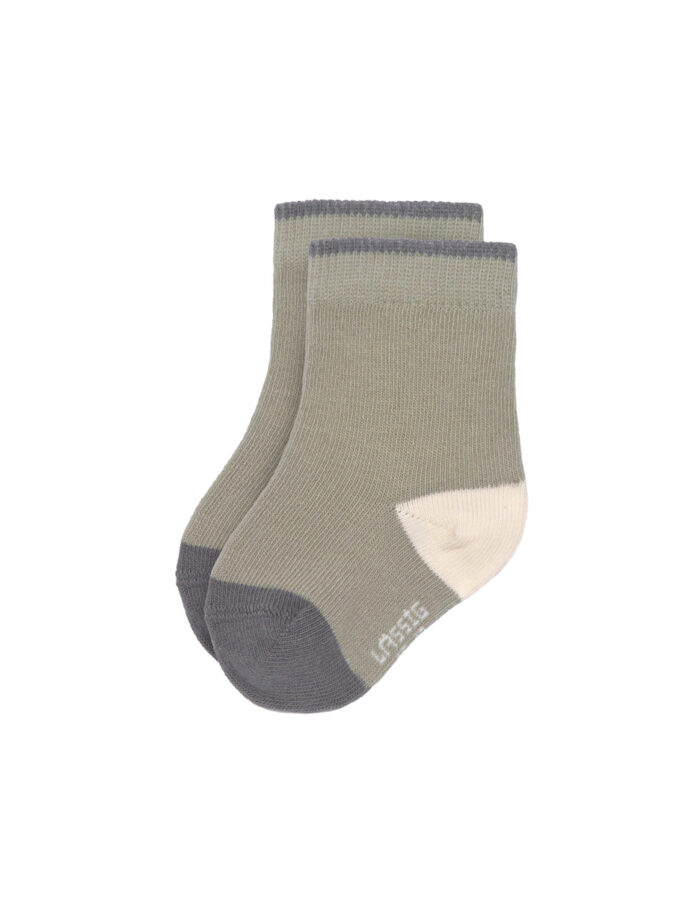 Chaussettes enfants (3 ps.) - GOTS, Anthracite Olive (Lassig) – Image 3