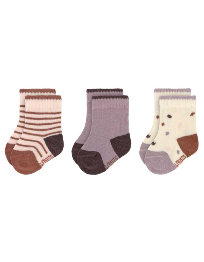 Chaussettes Enfants (Lot de 3 ), Tiny Farmer Lilas (Lassig)