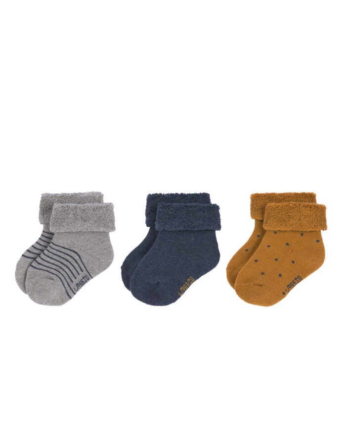 Lot de 3 chaussettes nouveau-né, bleu (Lassig)