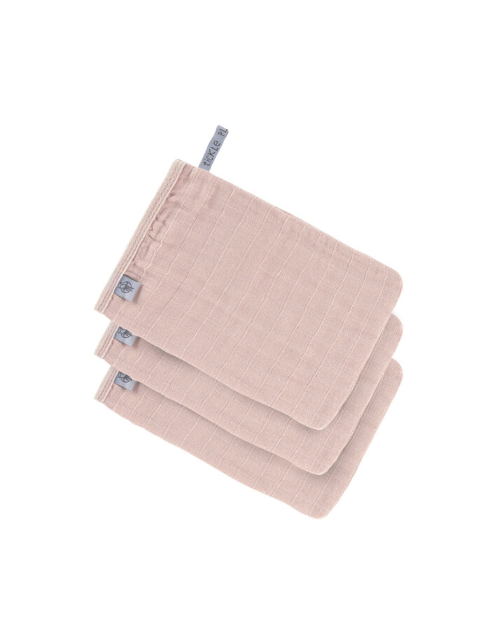 Lot de 3 gants de toilette en mousseline (Lassig) – Image 2