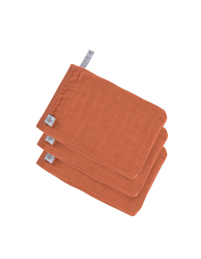 Lot de 3 gants de toilette en mousseline (Lassig)