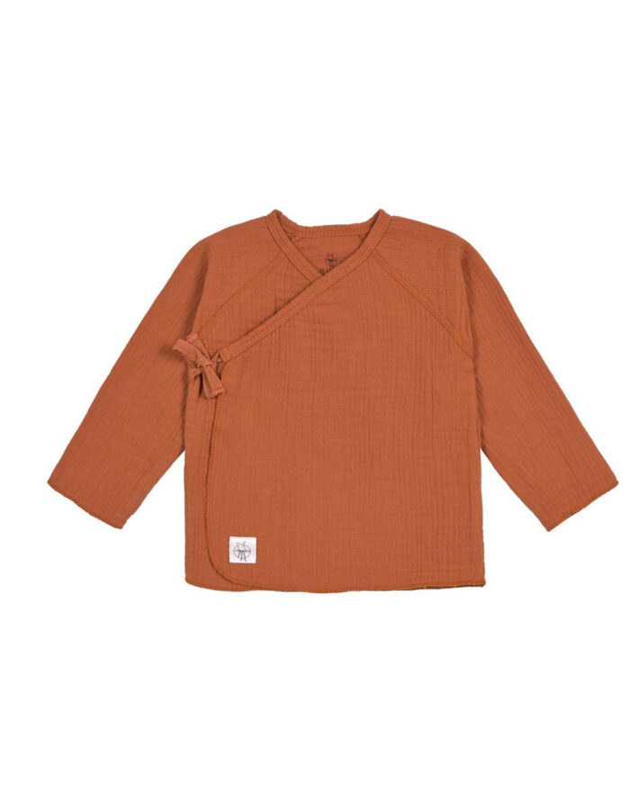 Kimono en mousseline GOTS rouille (Lassig)