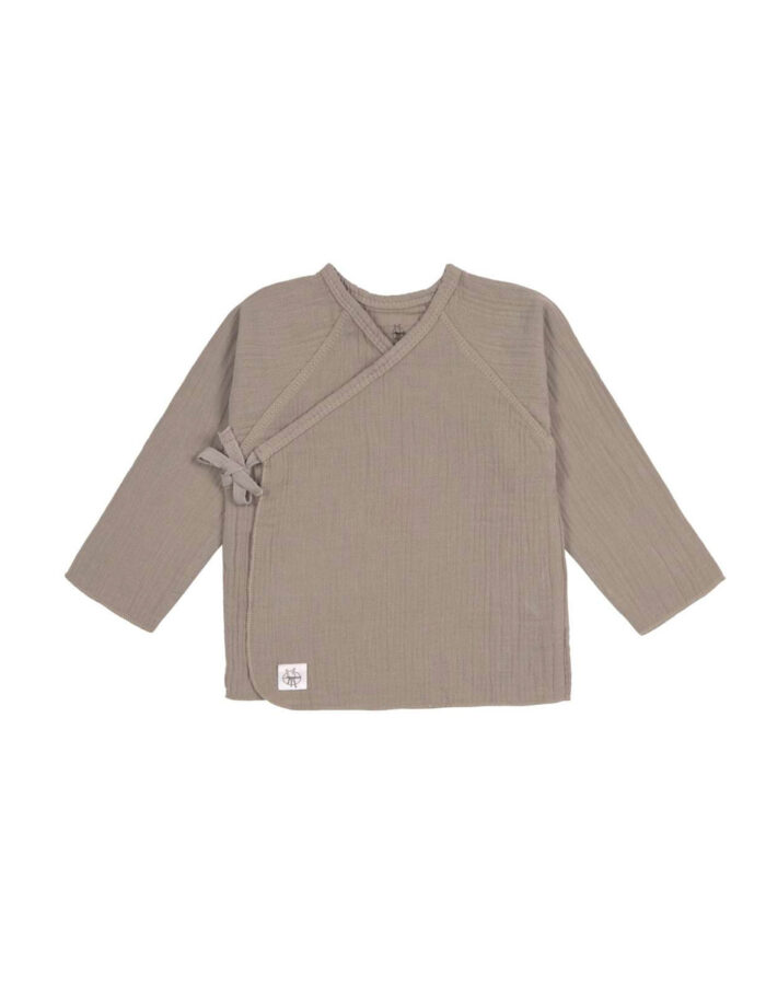 Kimono en mousseline GOTS taupe (Lassig)