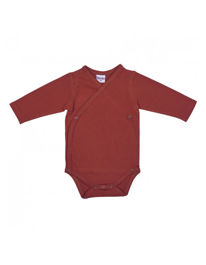 Lot 2 bodys croisés rouille + imp. arc-en-ciel (BB&Co) – Image 3