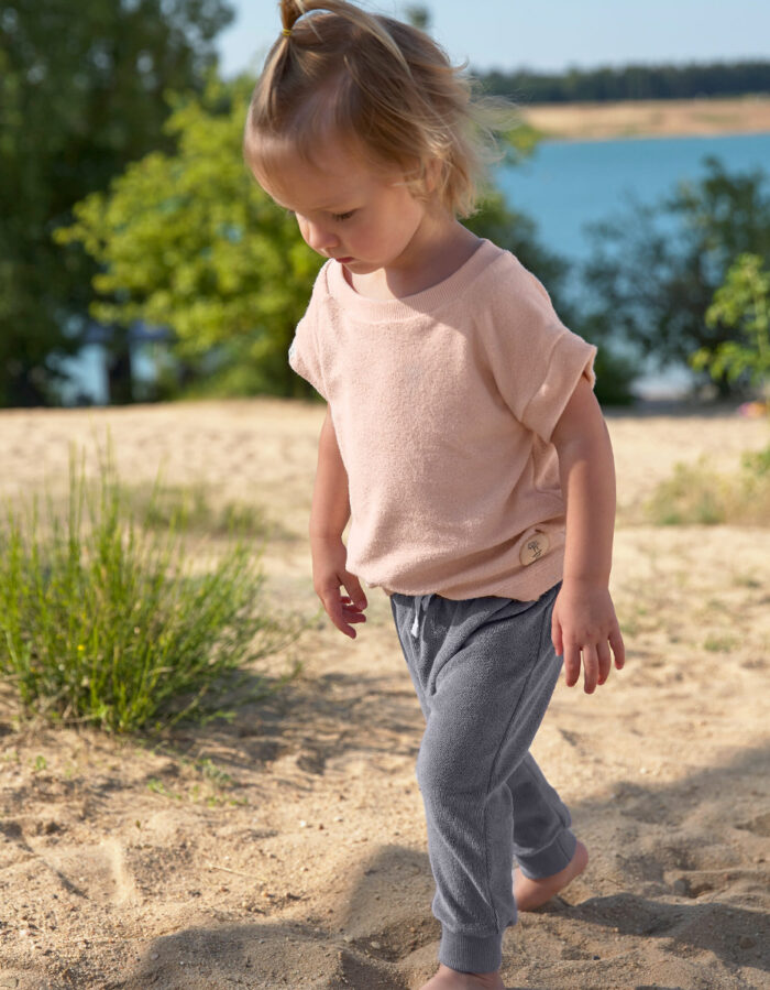T-shirt manches courtes rose poudré Terry (Lassig) – Image 2