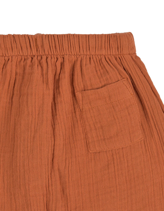 Pantalon en mousseline GOTS rouille (Lassig) – Image 2