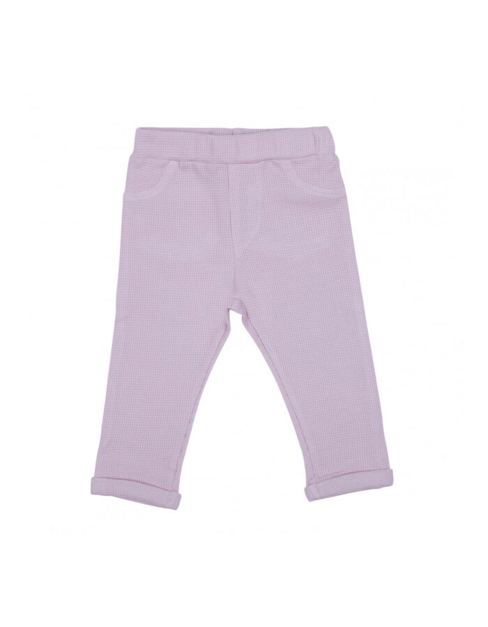 Pantalon legpants en micro nid d'abeille - pétale (BB&Co)