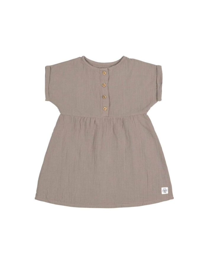 Robe en mousseline GOTS - taupe (Lassig)