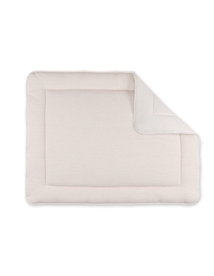 TAPIS DE PARC 75x95cm rayure écru naturel pady twin jersey (Bemini)