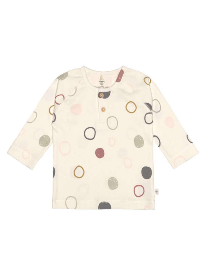 T-Shirt Kimono GOTS Cercles écru (Lassig)