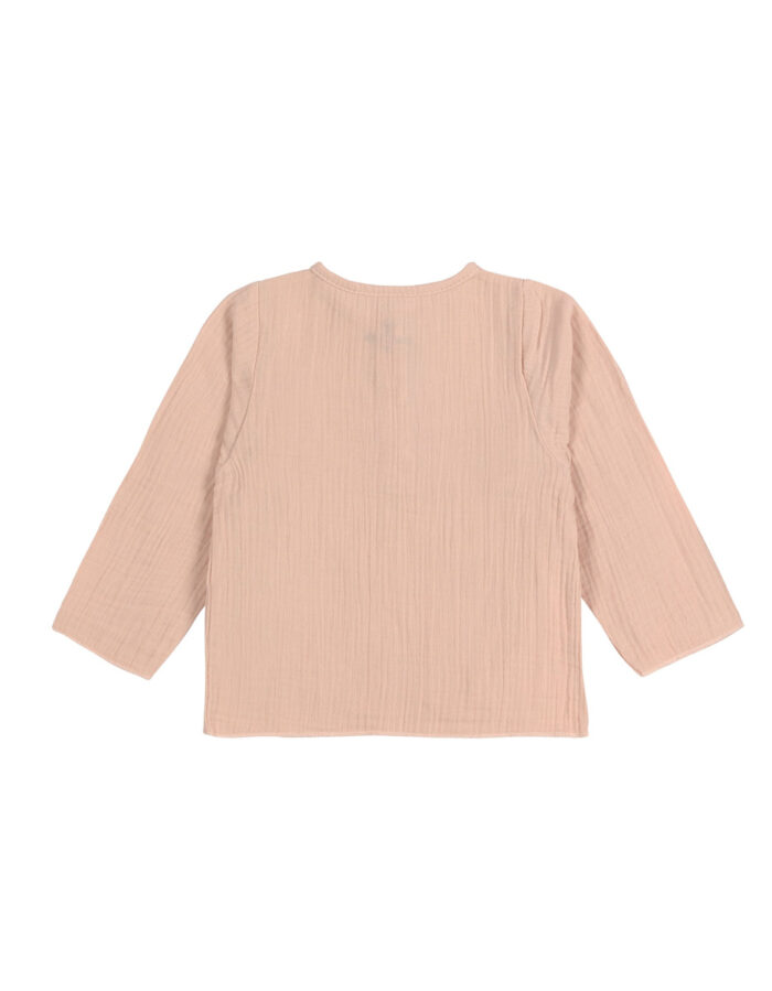 T-shirt manches longues en mousseline GOTS rose (Lassig) – Image 2