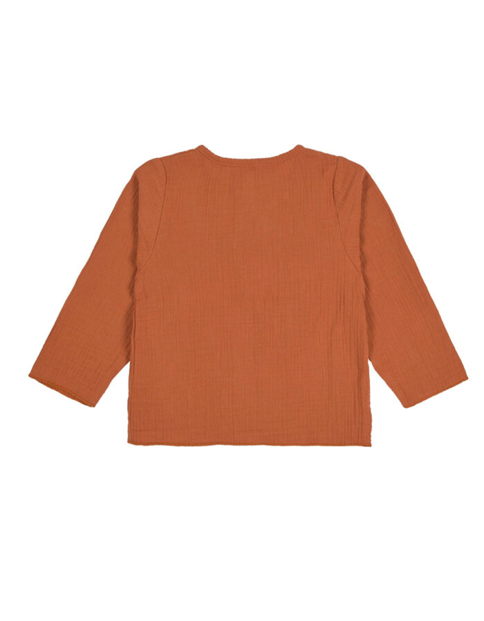 T-shirt manches longues en mousseline  GOTS rouille (Lassig) – Image 2