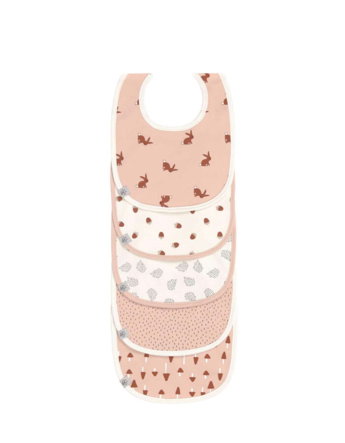 Bavoirs éponge (5 pcs), Little Forest Lapin (3 - 18 Mois) (Lassig)
