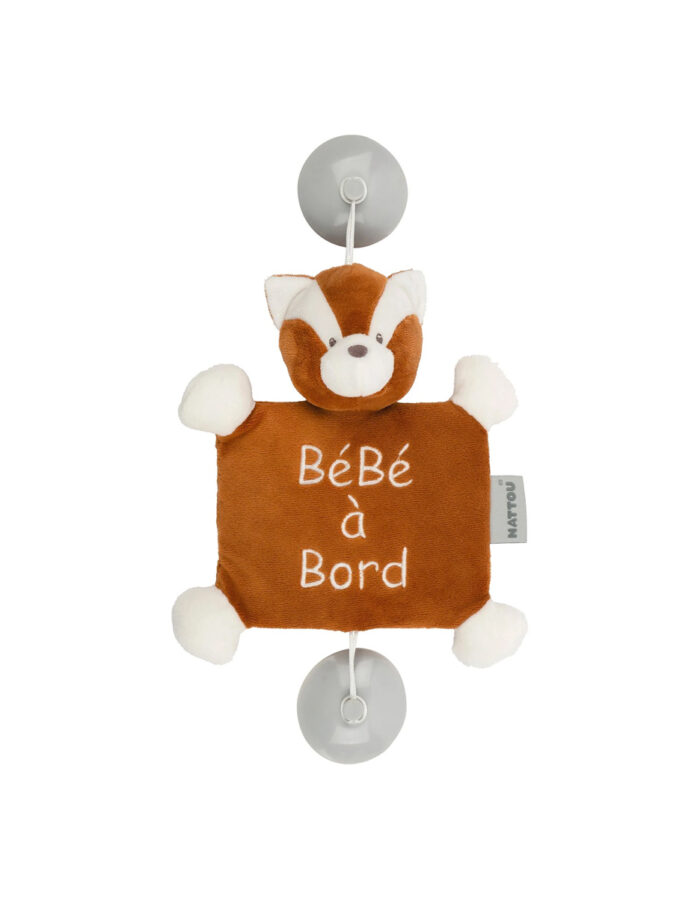 Bébé à bord panda roux (Nattou)