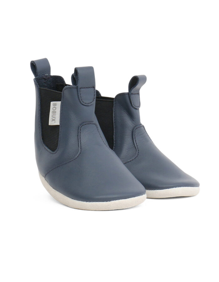 Chaussons en cuir soft soles -  Bottine Jodphur Marine (Bobux) – Image 2