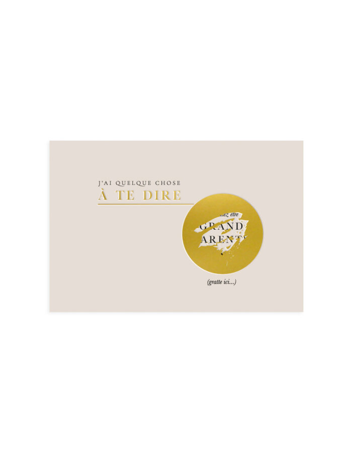 Carte annonce à gratter "Vous allez être grands-parents"(ZAKUW)