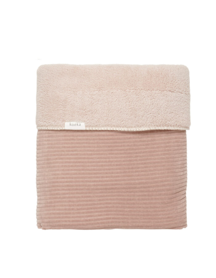 Couverture berceau teddy Vik - rose (Koeka)
