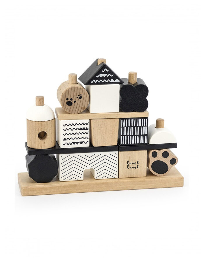 Cubes empilables - noir/blanc (Label)