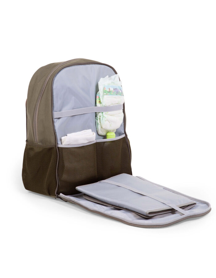 DADDY BAG SAC A DOS À LANGER - TOILE KAKI (Childhome) – Image 2