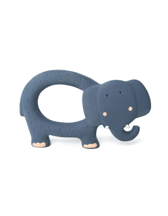 Jouet de préhension en caoutchouc naturel - Mrs. Elephant (Trixie)
