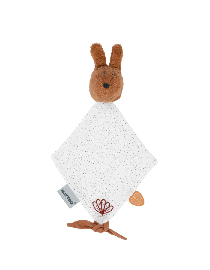 Mini-doudou Bonnie Lapin Rouille (Nattou) – Image 2
