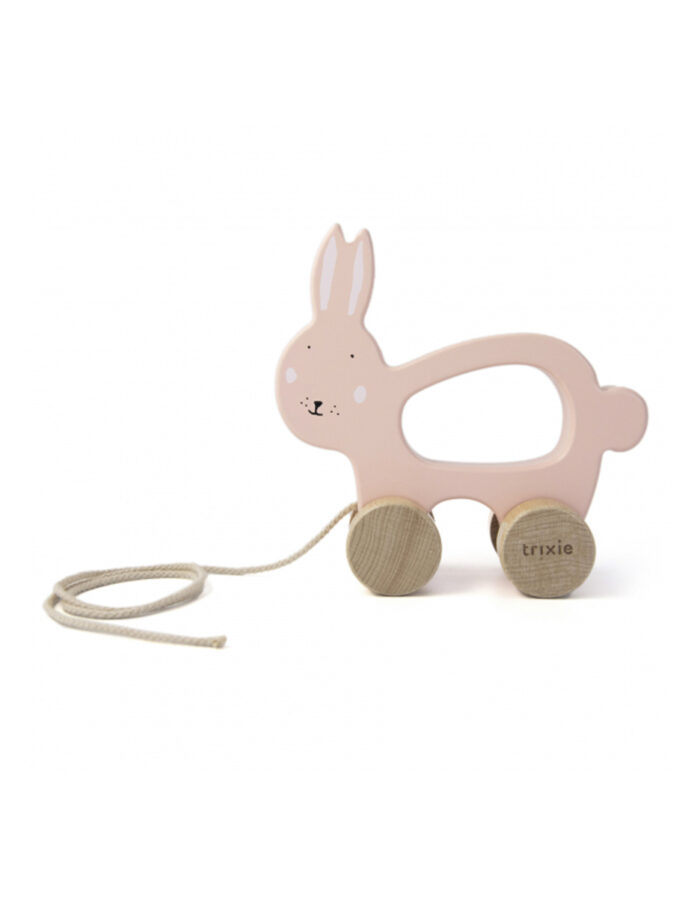 Jouet à tirer en bois - Mrs Rabbit (Trixie)