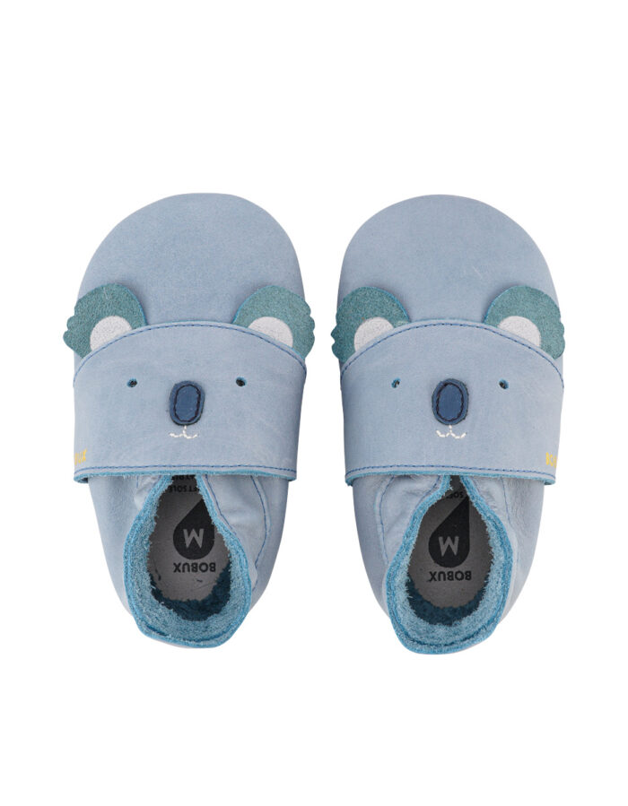 Chaussons en cuir  soft soles -  Koko Slates (Bobux)