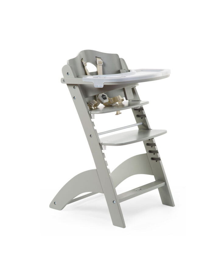 Lambda 3 Chaise Haute Bébé + Tablette - Bois - Stone Grey (Childhome)