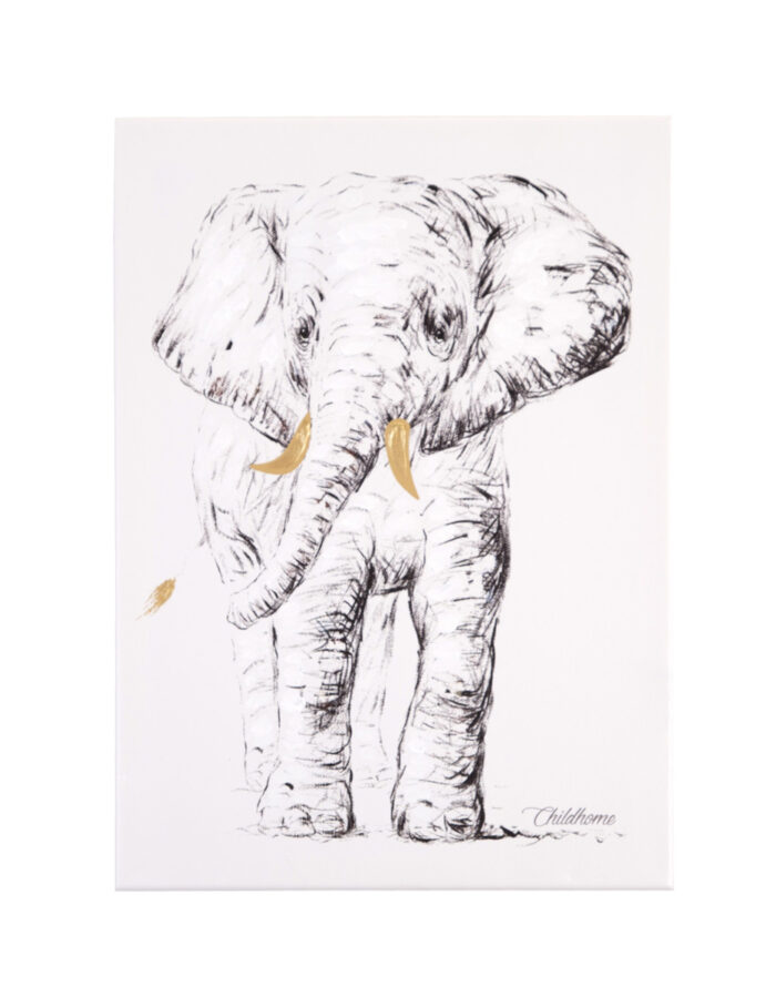 Peinture à l'huile éléphant (Childhome)