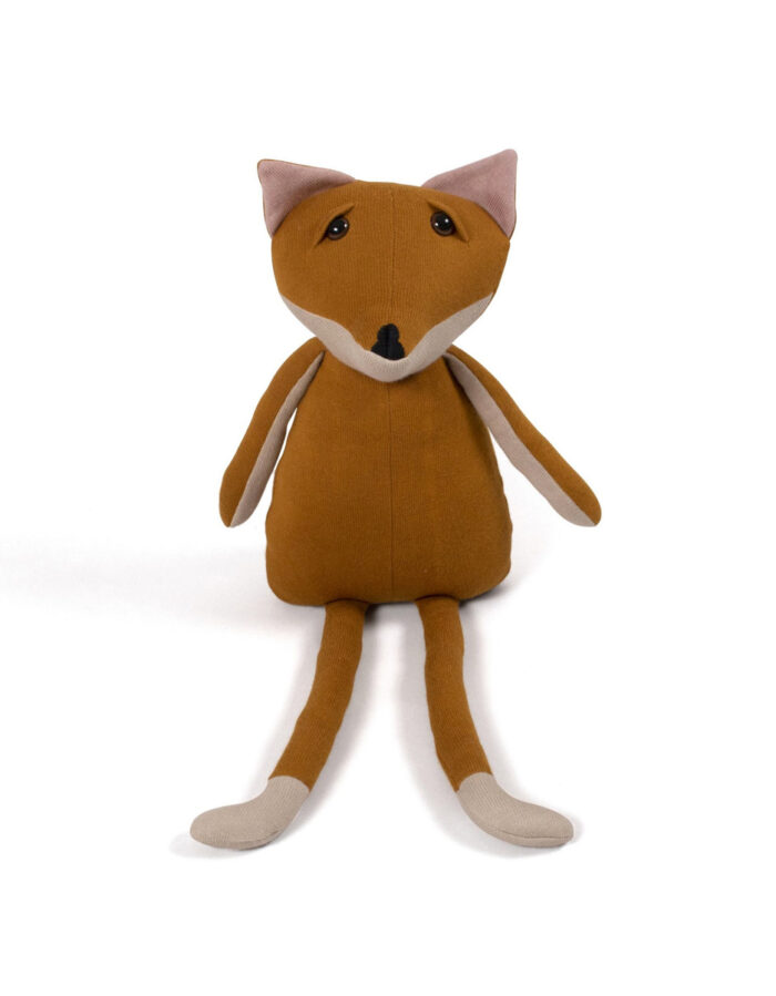Peluche en tricot Freya le Renard - Freya the fox -  Dark orange - 52cm (Filibabba)
