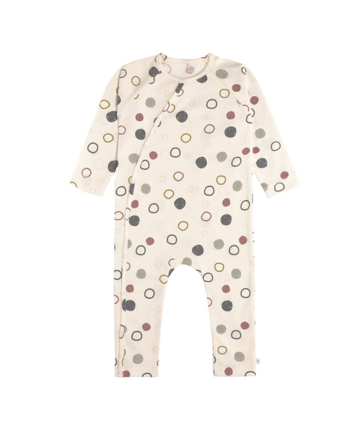 Pyjama Bébé GOTS Cercles Ecru (Lassig)