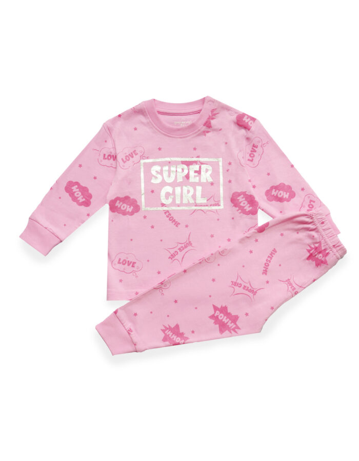 Pyjama  Super Girl - Rose (Frogs and dogs)
