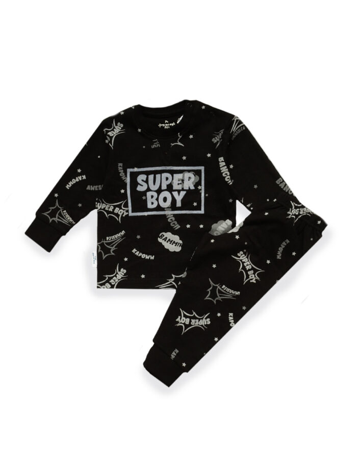Pyjama  Super Boy - Noir (Frogs and dogs)